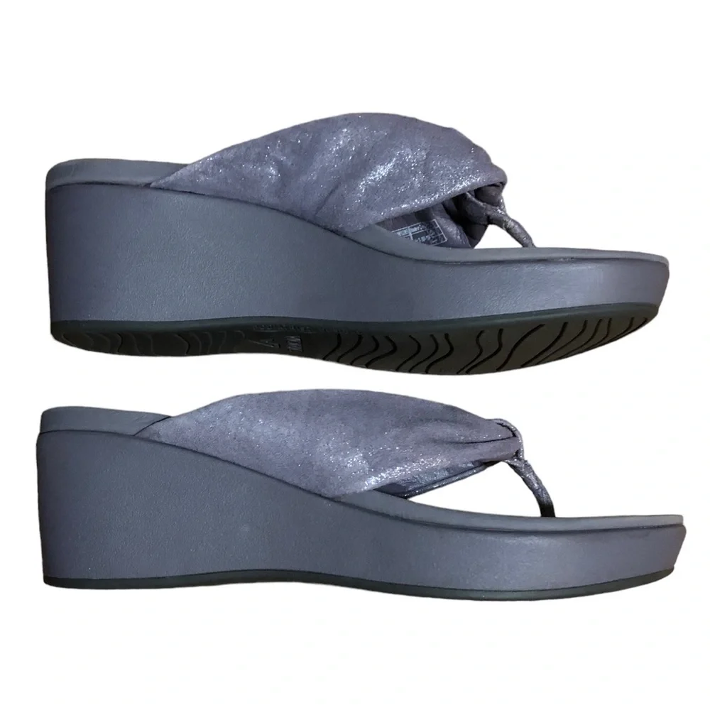 VIONIC Lilac Purple Arabella Wedge Thong Sandal